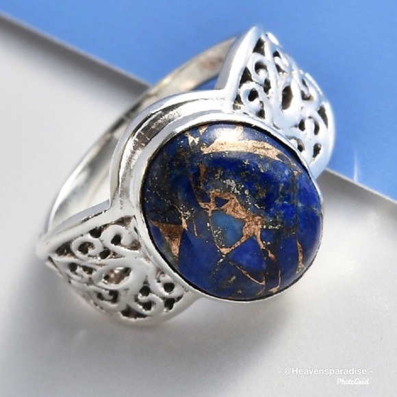 Jewelry - Artisan Crafted Matrix Lapis Lazuli Silver Ring